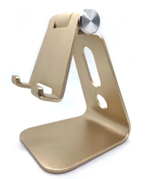 Aluminum Adjustable Cell Phone - Tablet Stand - Gold