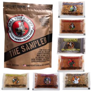 The Sampler - 6 Pack of Seasonings & Spices by Grill Your Ass Off