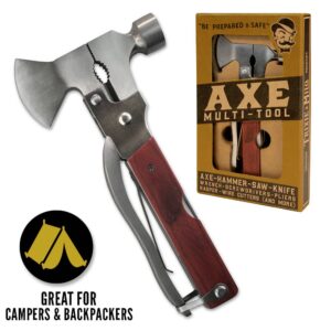 Axe Multi-Tool (Hammer, Knife, Saw, Wrenches, Screwdriver, and More)