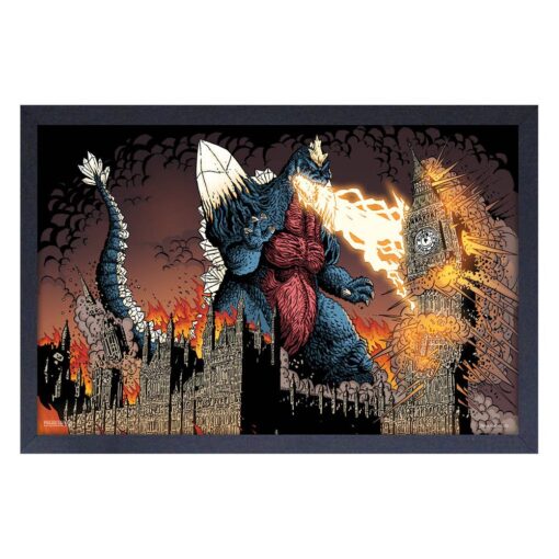 Godzilla - Big Ben 11x17 Framed Print