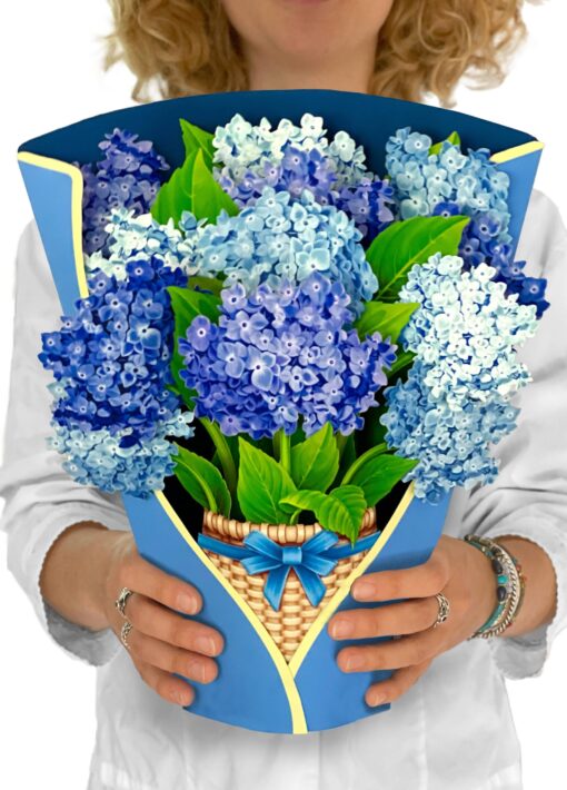 Nantucket Hydrangeas - FreshCut Flowers Pop-up Card