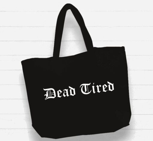 Beach Bag / XL Tote Bag - "Dead Tired"