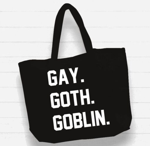 Beach Bag / XL Tote Bag - "Gay. Goth. Goblin."