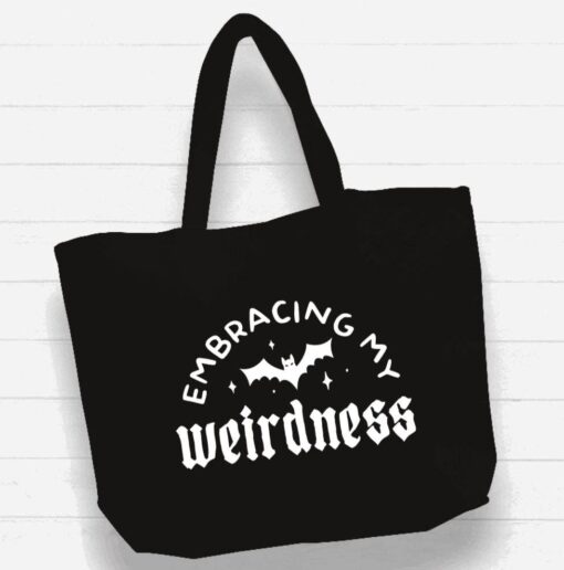Beach Bag / XL Tote Bag - "Embracing My Weirdness"