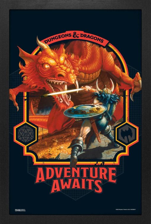 Dungeons & Dragons - 11x17 Adventure Awaits Dragon Framed Print