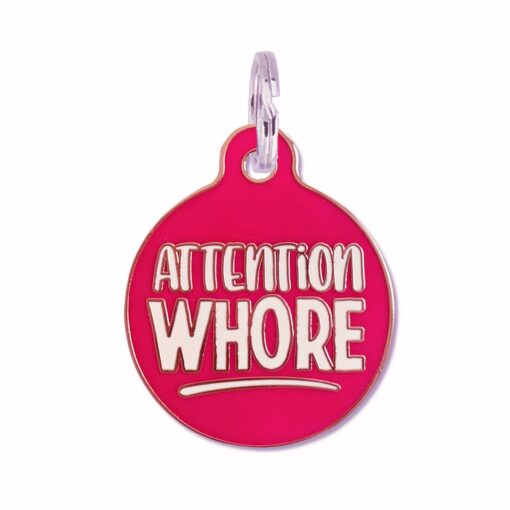 Bad Tags - Attention Whore - Dog Tag Collar Charm
