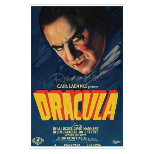 Bela Lugosi "Dracula" 12x18 Movie Print - Blue
