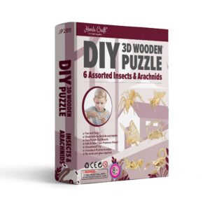 DIY 3D Wooden Puzzle Bundle Pack: Insects & Arachnids
