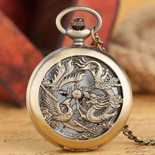 Phoenix & Dragon Pocket Watch