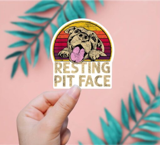 Resting Pit Face Vinyl Sticker