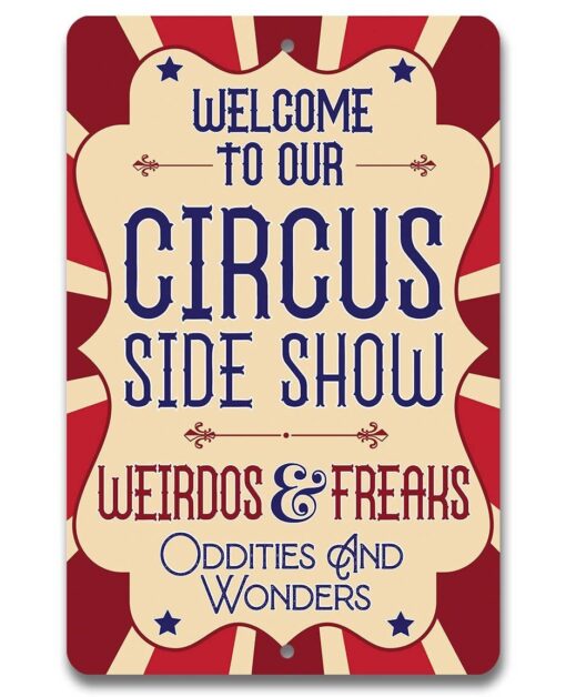 Circus Sideshow - 8x12 Metal Sign Decor