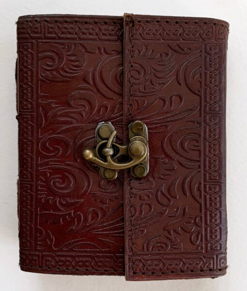 Brown Embossed 4x5 Leather Journal