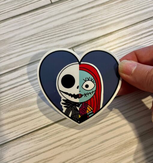 Nightmare Before Christmas Jack and Sally Vinyl Sticker