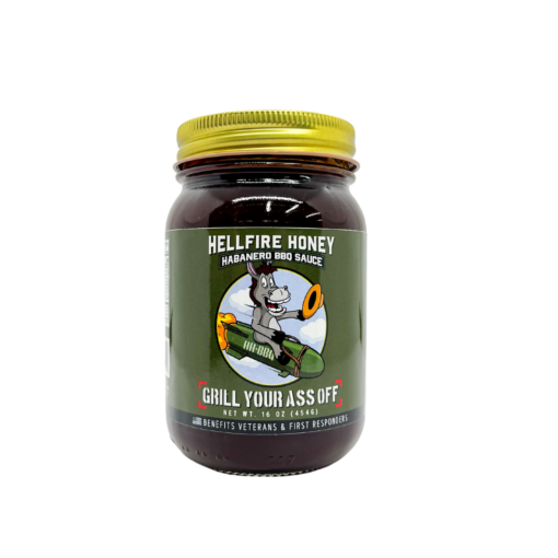 Hellfire Honey Habanero BBQ Sauce by Grill Your Ass Off (16oz)
