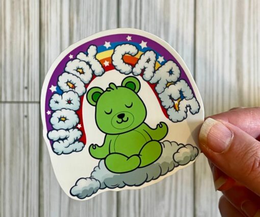 Nobody Cares Bear Vinyl Sticker