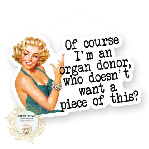 Organ Donor Vinyl Sticker