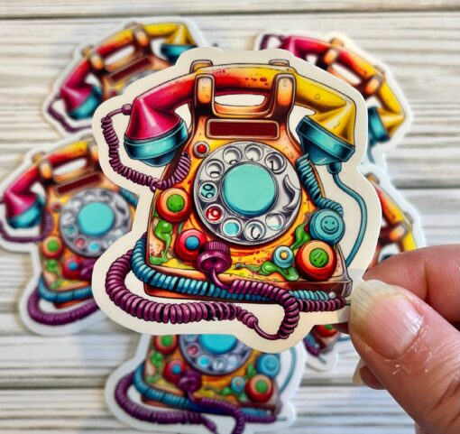 Rotary Phone Vinyl Sticker