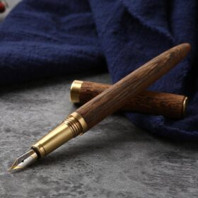 The Hemmingway (Wenge) | Handmade Wood and Brass Fountain Pen