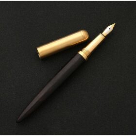 The Hemmingway (Black) | Handmade Wood and Brass Fountain Pen