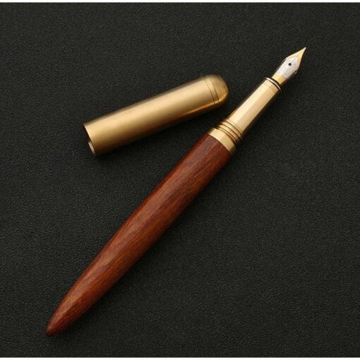 The Hemmingway (Cherry) | Handmade Wood and Brass Fountain Pen