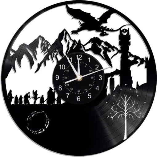 Lord of the Rings Fellowship Vinyl Clock