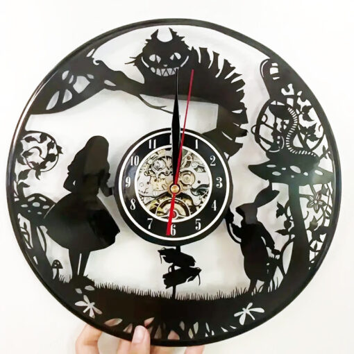 Alice In Wonderland Vinyl Clock