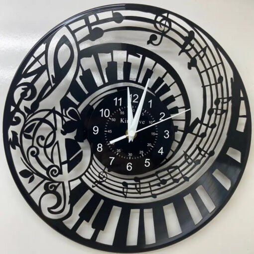 Music Notes Vinyl Clock