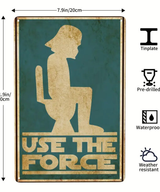 Use The Force - 8x12 Metal Decor