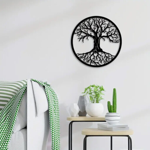 Tree of Life Rooted - Black Metal Decor
