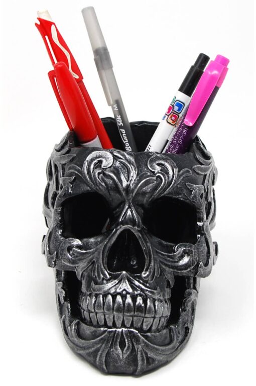 Death's Grip Skull Penholder