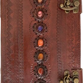 Chakra Stone 7x10 Leather Sketchbook
