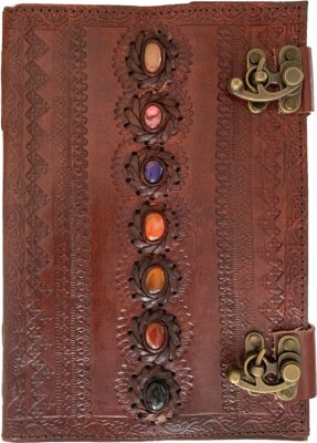 Chakra Stone 7x10 Leather Sketchbook