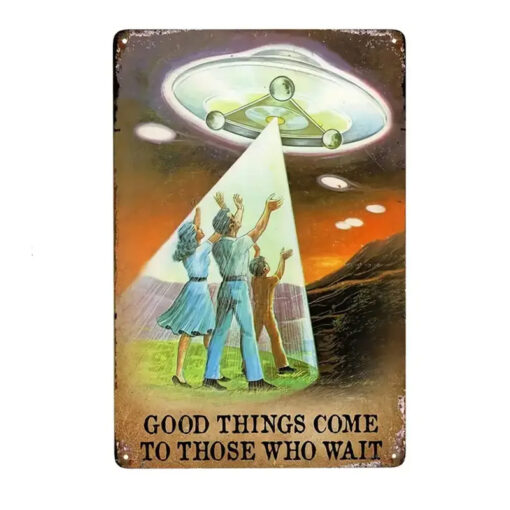 Good Things Come To Those Who Wait - 8x12 Metal Sign Decor