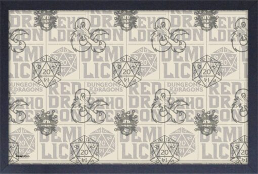 Dungeons & Dragons Dice Pattern - 11x17 Framed Print