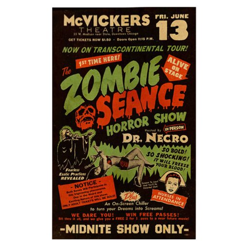 Zombie Seance 11x17 Digital Print Poster
