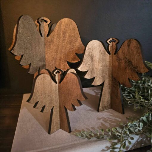 3D Angel 4" Wooden Christmas Decor
