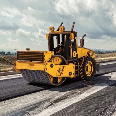 3D Wooden Puzzle DIY Engineering Road Roller