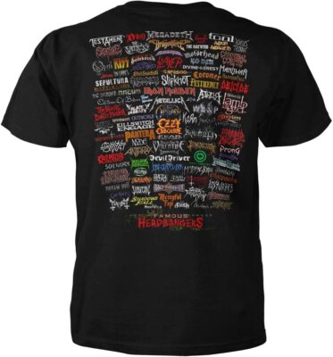 Famous Headbangers Logo Music T-Shirt