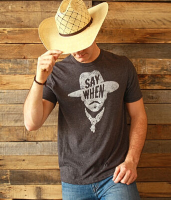 Say When Doc Holliday Unisex Shirt (Vintage Charcoal Grey)