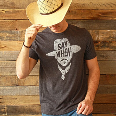 Say When Doc Holliday Unisex Shirt (Vintage Charcoal Grey)