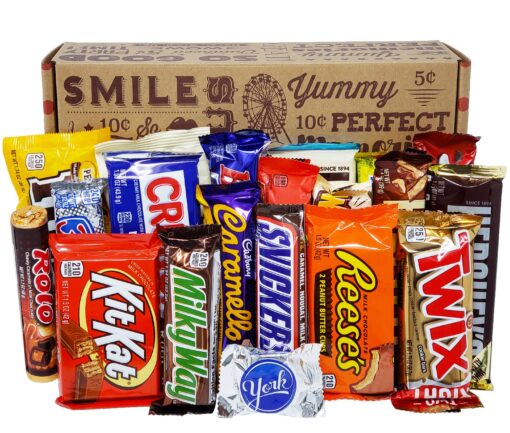 Chocolate Lovers Full Size Candy Bar Gift Basket