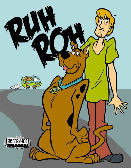 Scooby Doo Ruh Roh 12x16 Metal Decor Sign