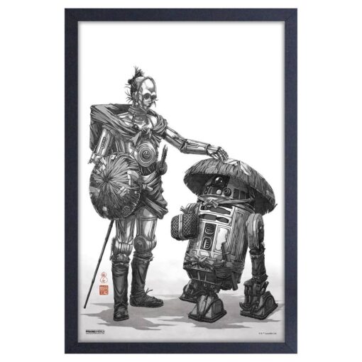 Star Wars Visions C3PO and R2D2 11x17 Framed Print