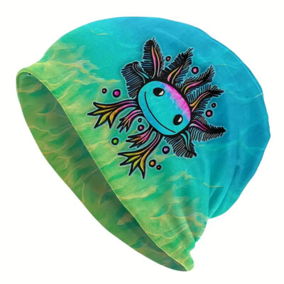 Axolotl Cartoon Polyester Beanie