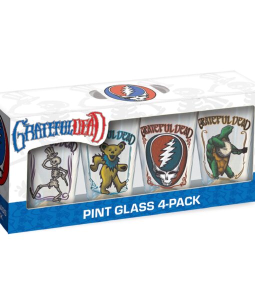 Grateful Dead Retro Drinking Glass Set (Set of 4 - 16oz)