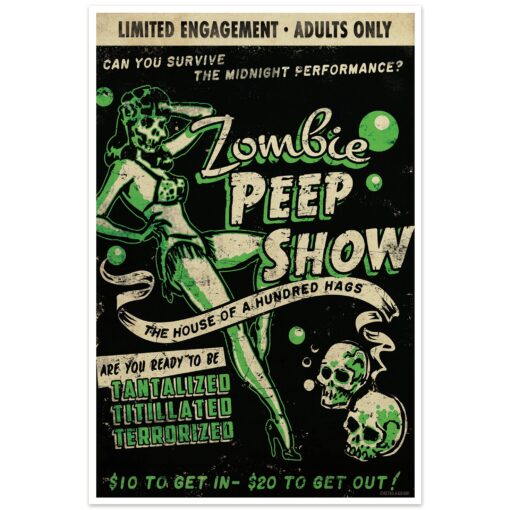Zombie Peep Show 11x17 Poster Print
