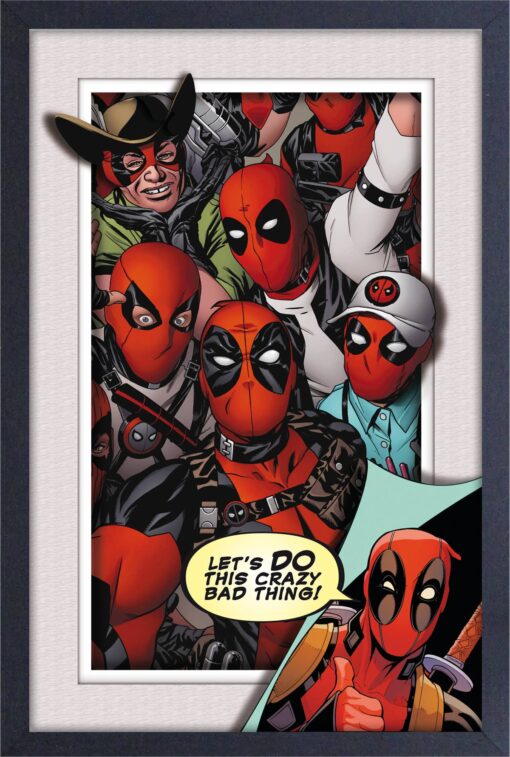 Deadpool Crazy Bad Thing - 11x17 Plexi Framed Faux Matte Print