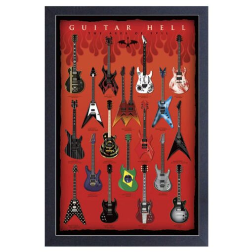 Guitar Hell The Axes of Evil 11x17 Framed Print