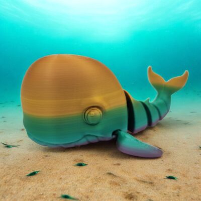 Bubbles the Whale 3D Printed Pet