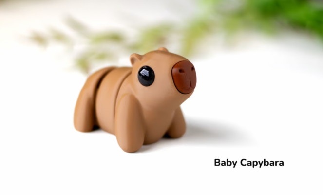 Baby Capybara 3D Printed Pet